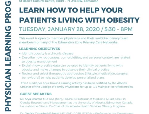 Learn How To Help Your Patients Living With Obesity; Edmonton, AB Event! January 28, 2020