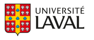 Logo of université laval featuring a red and gold shield with fleur-de-lis patterns next to black text spelling "université laval.